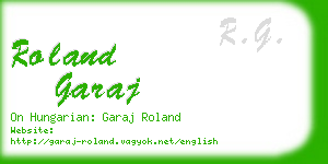 roland garaj business card